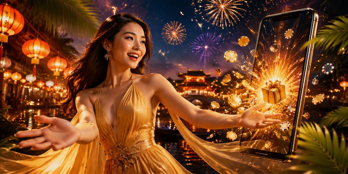Người dùng trải nghiệm casino trực tuyến qua điện thoại tại chợ đêm Huế